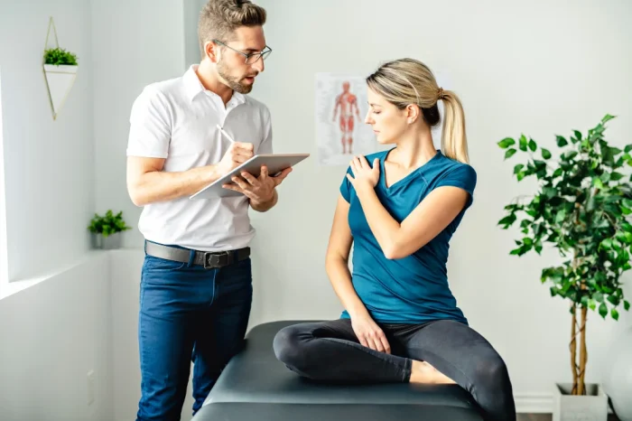 Besprechung beim Physiotherapeuten